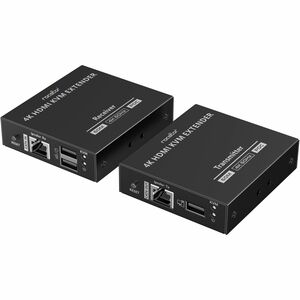 Rocstor TrueReach Video Extender Transmitter/Receiver - 196.85 ft Range - 2 x Network (RJ-45) - 3 x USB - 1 x HDMI In - 2 