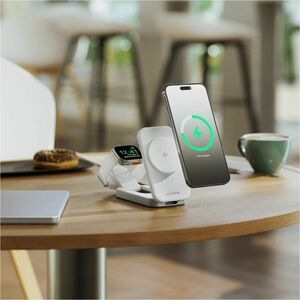 Alogic Flip Induction Charger - White - For Smartwatch, iPhone - 5 V DC, 9 V DC Input - Input connectors: USB - Fast Charg