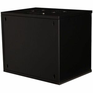 Roline 9U Wandmontierbar Geschlossener Schrank Rackschrank für Networking380 mm Rack Depth - Schwarz - Glas, Stahl, Blech 