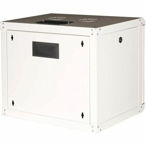 Roline 9U Wandmontierbar Geschlossener Schrank Rackschrank für Networking370 mm Rack Depth - Hellgrau - Glas, Stahl, Blech