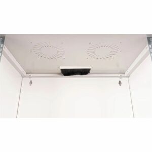 Roline 7U Wandmontierbar Geschlossener Schrank Rackschrank für Networking380 mm Rack Depth - Hellgrau - Glas, Stahl, Blech