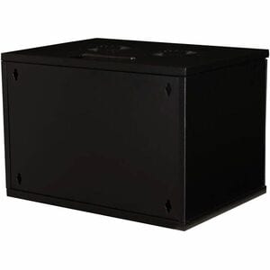 Roline 7U Wandmontierbar Geschlossener Schrank Rackschrank für Gehäuse, Networking380 mm Rack Depth - Schwarz - Glas, Stah