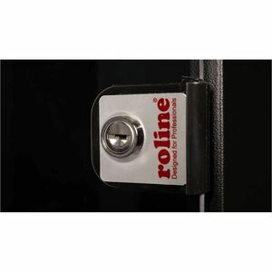 Roline 12U Wandmontierbar Geschlossener Schrank Rackschrank für Networking, Gehäuse380 mm Rack Depth - Schwarz - Glas, Sta