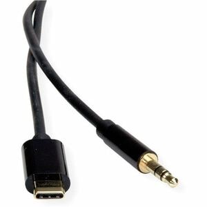 Roline 3 m Mini-Phone/USB-C Audiokabel - Cable for MacBook, Ultrabook, Smartphone, Tablet, Kopfhörer, Headset, HiFi-System