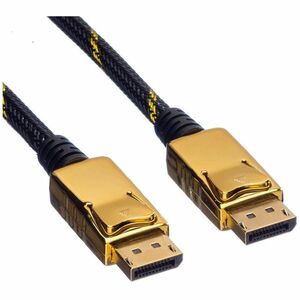 Roline Gold 1 m DisplayPort Datentransferkabel - Cable for Ultrabook, Notebook, PC, Monitor, TV, Projektor, Fernsehen, Blu