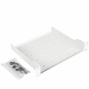 Roline 1U Rackmount Rack-Regal für Gehäuse, Speichermedien - Hellgrau, Grau - Stahl, Metall