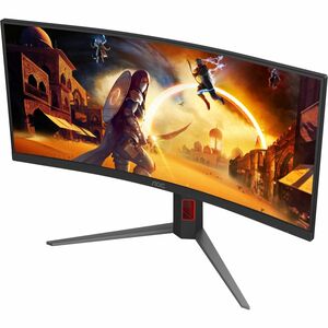 AOC CU34G4Z 34" Class UW-QHD Ecrã curvo Monitor LED para jogos - 21:9 - Preto, Vermelho - 86,4 cm (34") Viewable - LED Bac