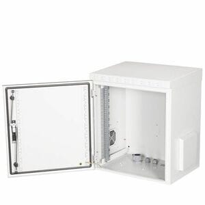 Roline 12U Wall Mountable Enclosed Cabinet Rack Cabinet for Rack535 mm Rack Depth - 482.60 mm Rail Depth - Light Grey - St
