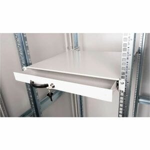 Roline 1U Rack-mountable Rack Shelf for Networking, Server, Enclosure - Light Grey - Steel