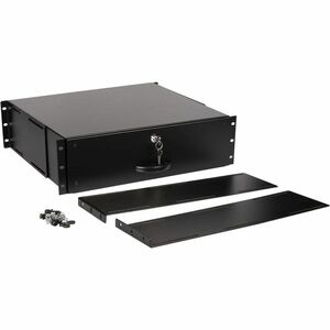 Roline Keyboard Drawer - 3U - 130 mm Height x 485 mm Width x 400 mm Depth - Black - Steel