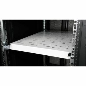Roline 1U Rack-mountable Rack Shelf for Rack, Networking, Server, Enclosure - Light Grey - Steel, Metal - 50 kg Maximum We