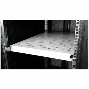Roline 1U Rack-mountable Rack Shelf for Rack, Storage, Server, Enclosure - Light Grey - Sheet Metal, Steel - 50 kg Maximum