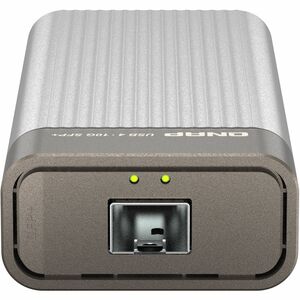 QNAP QNA-UC10G1SF Adaptador Ethernet 10Gigabit para Computador - 10GBase-X - SFP+ - Portátil - USB Tipo C - 10 Gbit/s Taxa