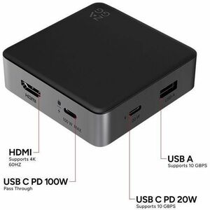 ZAGG Pro Connect USB-Typ C Docking Station für Notebook, Workstation, Maus, Flash-Laufwerk, Tablet, Smartphone - Ladefunkt
