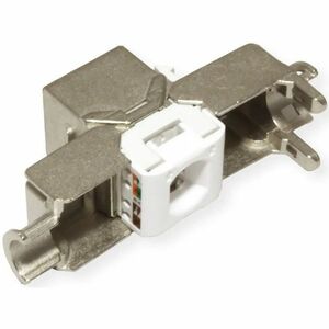 Value Network Connector - 1 x RJ-45 Keystone - Female - Shielding - Silver