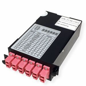 Value 12 Anschluss/AnschlüsseGlasfaserplatte - Glasfaserleitung - Schwarz - 6 x Duplex