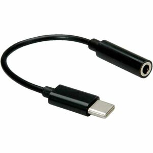 Value 13 cm Mini-Phone/USB-C Audiokabel - Cable for MacBook, Notebook, Smartphone, Tablet, Ultrabook - Schwarz