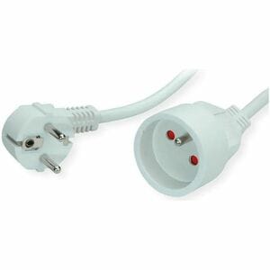 Value Verlängerungskabel - 5 m - Frankreich, Tschechien, Slowakei - CEE 7/7 / CEE 7/5 - 250 V AC / 16 A, 230 V AC - Weiß