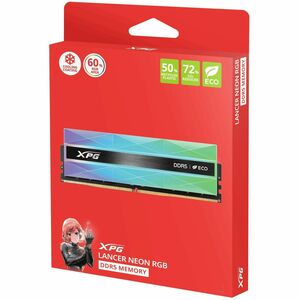 Módulo RAM XPG LANCER NEON RGB AX5U6400C3216G-CLANRSG para Computadora de escritorio - 16GB (1 x 16GB) - RGB - DDR5-6400/P