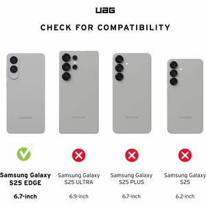 Urban Armor Gear DOT Rugged Case for Samsung Galaxy S25 Edge Smartphone - Cloud Blue - Scratch Resistant, Drop Resistant, 