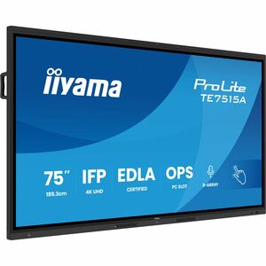 iiyama ProLite TE7515A-B1AG 1905 mm 4K UHD LCD Collaboration Display - Rockchip Cortex A72 + A53 RK3576 - 16 GB - DeepCont