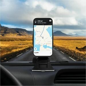 dbramante1928 ApS re-charge Car, Smartphone SmartPhone Holder - 60 mm x 210 mm x 60 mm x - Recycled Plastic - Black - Suct