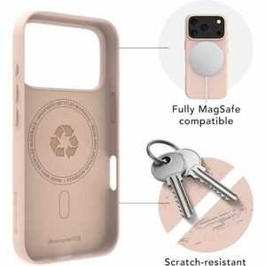 dbramante1928 ApS Roskilde Case for Apple iPhone 17 Pro Smartphone - Pink Sand - Soft-touch - Stain Resistant, Scratch Res