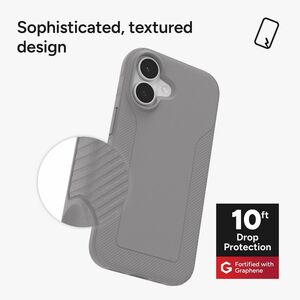 ZAGG Luxe Snap Case for Apple iPhone 17 Smartphone - Textured Grip - Grey - Drop Resistant, Impact Resistant, Scratch Resi