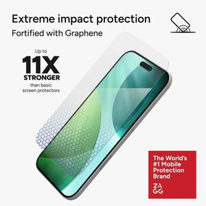 invisibleSHIELD Glass XTR5 Glass, Graphene Screen Protector for Apple iPhone Air - For OLED iPhone Air - Blue Light Reduct