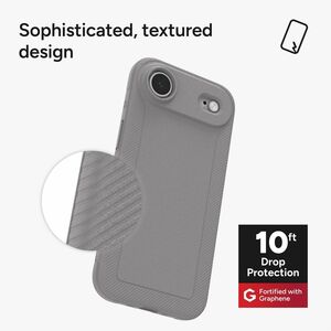 ZAGG Luxe Snap Case for Apple iPhone 17 Air Smartphone - Textured Sides/Back/ Grip - Grey - Drop Resistant, Impact Resista