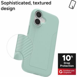 ZAGG Luxe Snap Case for Apple iPhone 17 Smartphone - Grip Texture, Textured Panel - Serene Mint - Drop Resistant, Impact R