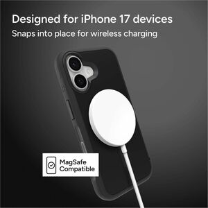 ZAGG Sedona Snap Case for Apple iPhone 17 Smartphone - Flood Black - Impact Absorbing, Drop Resistant, Impact Resistant, S