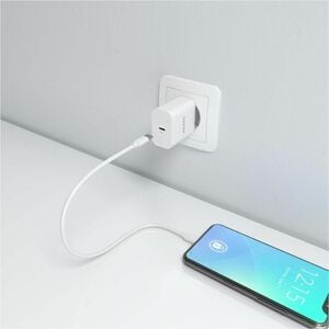 CARGADOR GAN 30W 1XUSB-C PD3.0 BLANCO