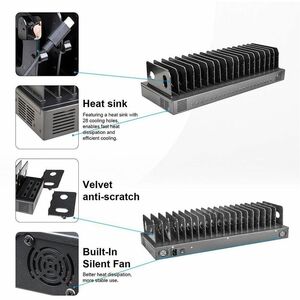 4XEM 20-Port USB-C Desktop Charging Station - 800W Total, 35W Fast Charging per Port - 800 W - 4.90 ft Cable - 120 V AC, 2