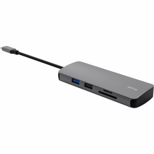 Trust Dalyx USB-Typ C Docking Station für Notebook, Tablet-PC - Ladefunktion - Speicherkartenleser - SD, microSD - Grau - 