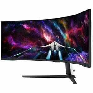 Samsung Odyssey Neo G9 S57CG950NW 57" (144.8 cm) Class Curved Screen Gaming Mini LED Monitor - 32:9 - Black, White - 57" (