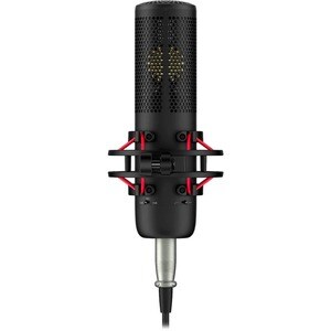 HyperX Condenser Microphone - Black - Cardioid - Shock Mount, Boom Mountable, Stand Mountable - 3-Pin XLR