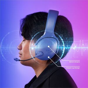 HyperX Cloud Jet Wireless Over-the-head, Over-the-ear Stereo Gaming Headset - Blue - Binaural - Circumaural - 1500 cm - Bl