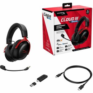HyperX Cloud III S Wireless Headset (Black/Red)