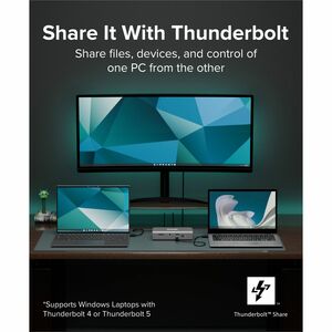 Plugable Thunderbolt 5 Dock - 140W Power Delivery, Up to Dual 6K@60Hz for Mac, Up to Dual 8K for Windows - Supports 80/120