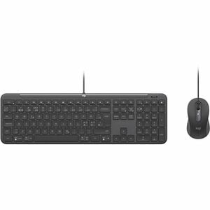Logitech Signature Slim MK620 Keyboard & Mouse - QWERTY - Pan-Nordic - USB Type C Scissors Cable Keyboard - Keyboard/Keypa