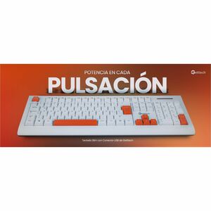 Teclado Slim Getttech, Español, Usb, Vida Útil De 8 Millones De Pulsaciones, Diseño Con Reposamanos, Indicador De Franja L