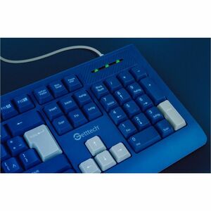 Teclado Slim Getttch 8m Pulsaciones Usb Con Reposamanos Azu