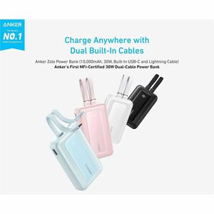 Cargador portátil ANKER - Blanco - 10000mAh - 30W - Conector USB Tipo-C - 1 x USB - Compacto - Blanco