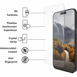 dbramante1928 ApS eco-protect 9H Tempered Glass Screen Protector for Apple iPhone Air - Clear, Black - 1 Piece - For 17 cm