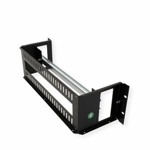 Roline 3U Top-Hat Rail Support - Black - Steel