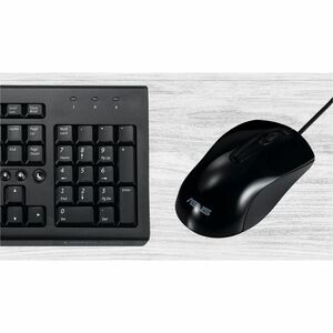 Asus U2000 Keyboard & Mouse - 1 Unit - USB Membrane Cable Keyboard - Keyboard/Keypad Color: Black - USB Cable Mouse - Opti