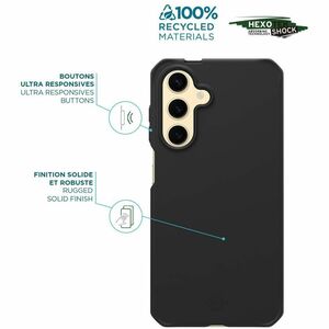 MOBILIS SPECTRUM_R Rugged Case for Samsung Galaxy A36 5G Smartphone - Honeycomb Design - Black - Solid - Bacterial Resista