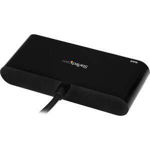 StarTech.com USB/Ethernet Combo Hub - USB Type C - External - Black - UASP Support - 4 Total USB Port(s) - 4 USB 3.0 Port(