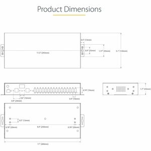 StarTech.com USB Hub - USB 3.2 Gen 1 (3.1 Gen 1) Type-B - DIN Rail/Surface/Rack Mountable - Black - 16 Total USB Port(s)